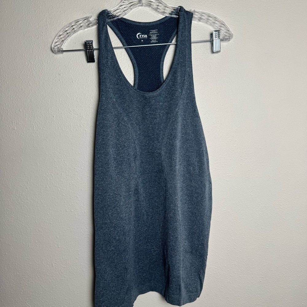 Zyia Blue Copper Charged Tank Top‎ stretchy